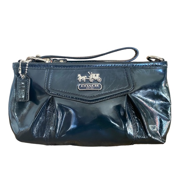 Coach Handbags - Coach Madison Wristlet Cobalt Blue Patent Leather